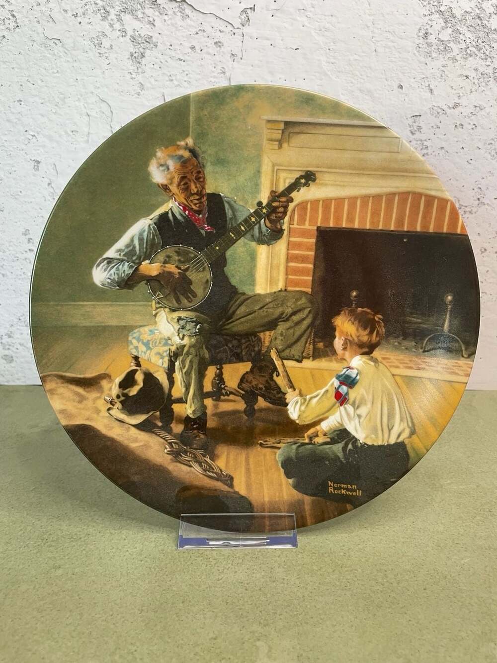Edwin M. Knowles Norman Rockwell The Banjo Player Collector Plate